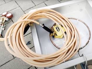 Brandsimulator Feuerwehr Wanne und Schläuche