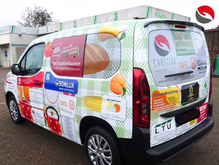 Folierter gesponsorter Citroën Berlingo für die gemeinnützige Förderungsgesellschaft Arbeit und Umwelt mbH (FAU)