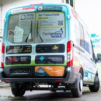 Folierter gesponsorter Ford Transit für die Neckartalschule Heilbronn