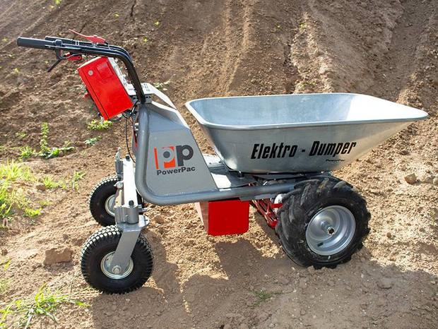 Elektroschubkarre im Profil