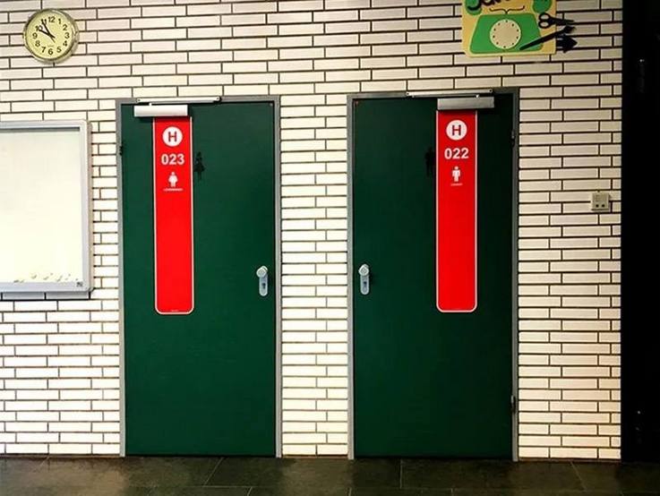 Wegweiser auf Türen