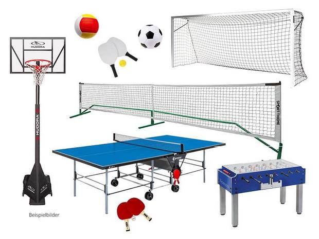 Funsport-Mobil Inhalte - Fußball, Tischtennis, Pickleball, Volleyball, Tischkicker 