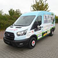 Folierter gesponsorter Ford Transit Kombi L2/H2 9-Sitzer für die Pflegeteam Wentland GmbH