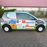 Folierter gesponsorter VW up! für den Diakonieverein Carolinenfeld e. V.