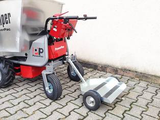 Elektroschubkarre mit kleinem Trittbrett Anhänger