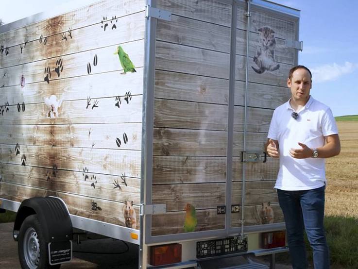 Folierter klimatisierter Tier- und Futtermitteltransport Kofferanhänger