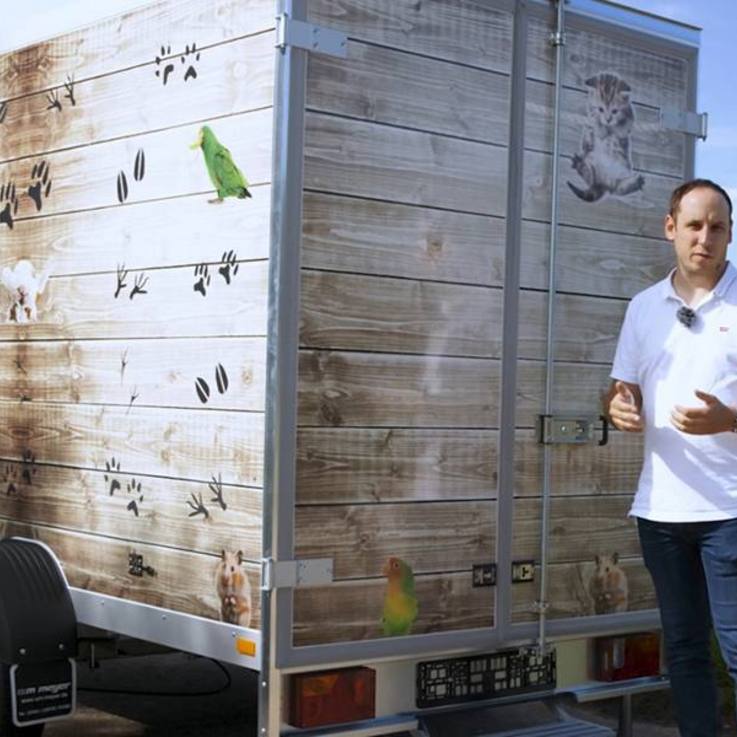 Folierter klimatisierter Tier- und Futtermitteltransport Kofferanhänger